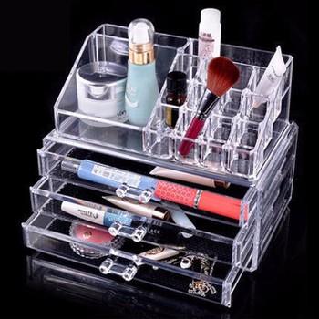 Kệ sắp xếp đồ trang điểm để bàn 4 tầng, tủ để mỹ phẩm đồ dùng cá nhân 4 tầng trong suốt, ke sap xep do trang diem de ban 4 tang, tu de my pham do dung ca nhan 4 tang trong suot