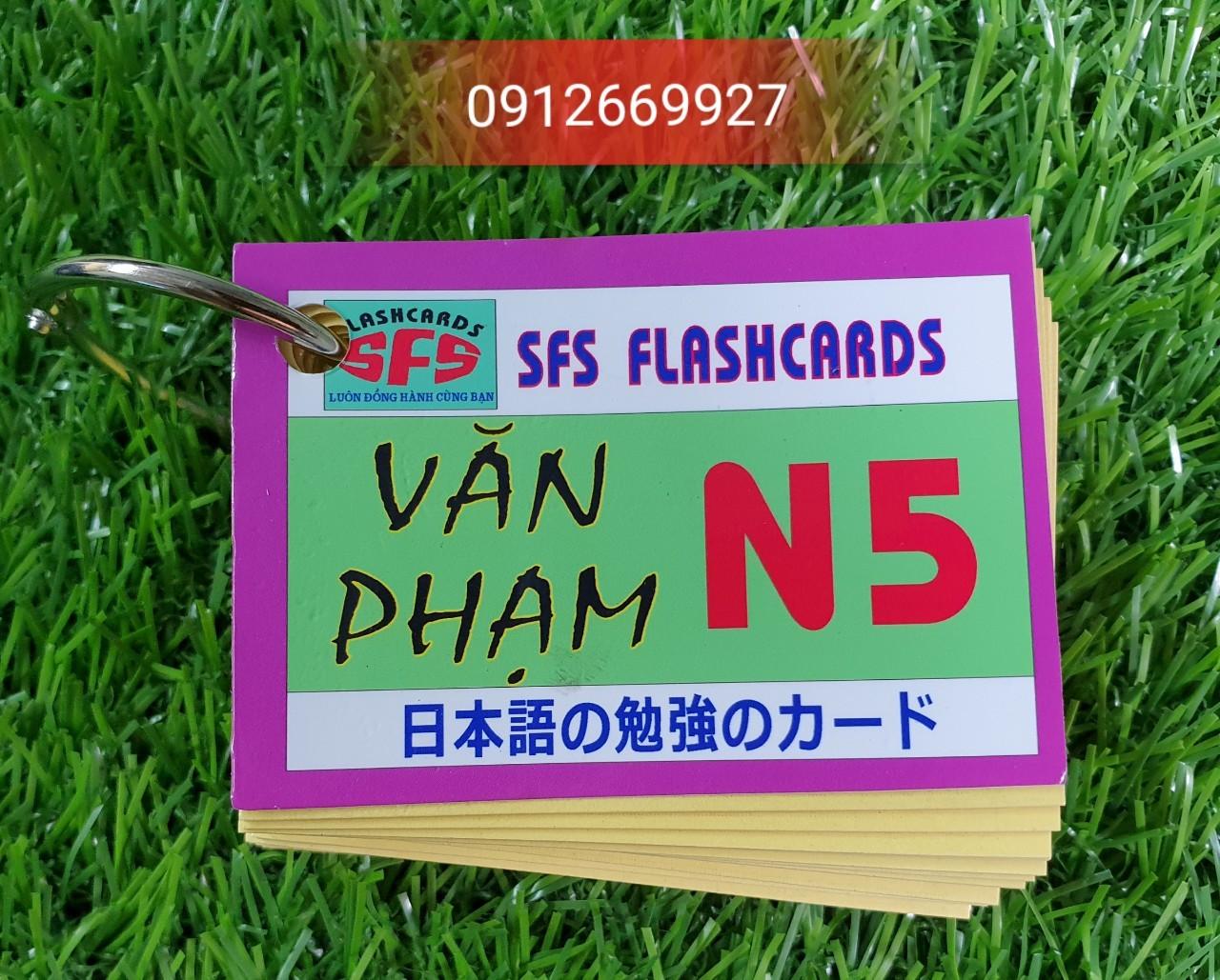 Thẻ học tiếng Nhật N5 - thẻ văn phạm