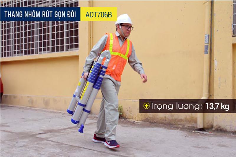 Thang nhôm chữ A rút gọn Advindeq ADT706B