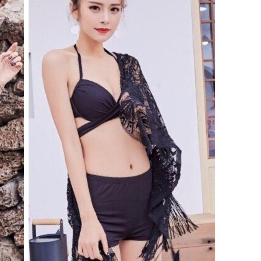 [HCM] SET BIKINI KÈM KHĂN CHOÀNG HOA CAO CẤP BEYEU1688 - BY4292