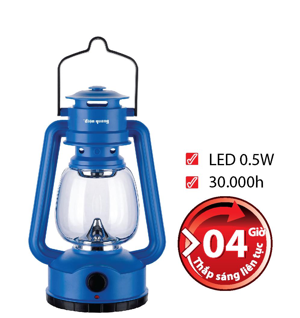 Đèn sạc Led Điện Quang ĐQ PRL04 B (0.5W, ánh sáng trắng, xanh dương)