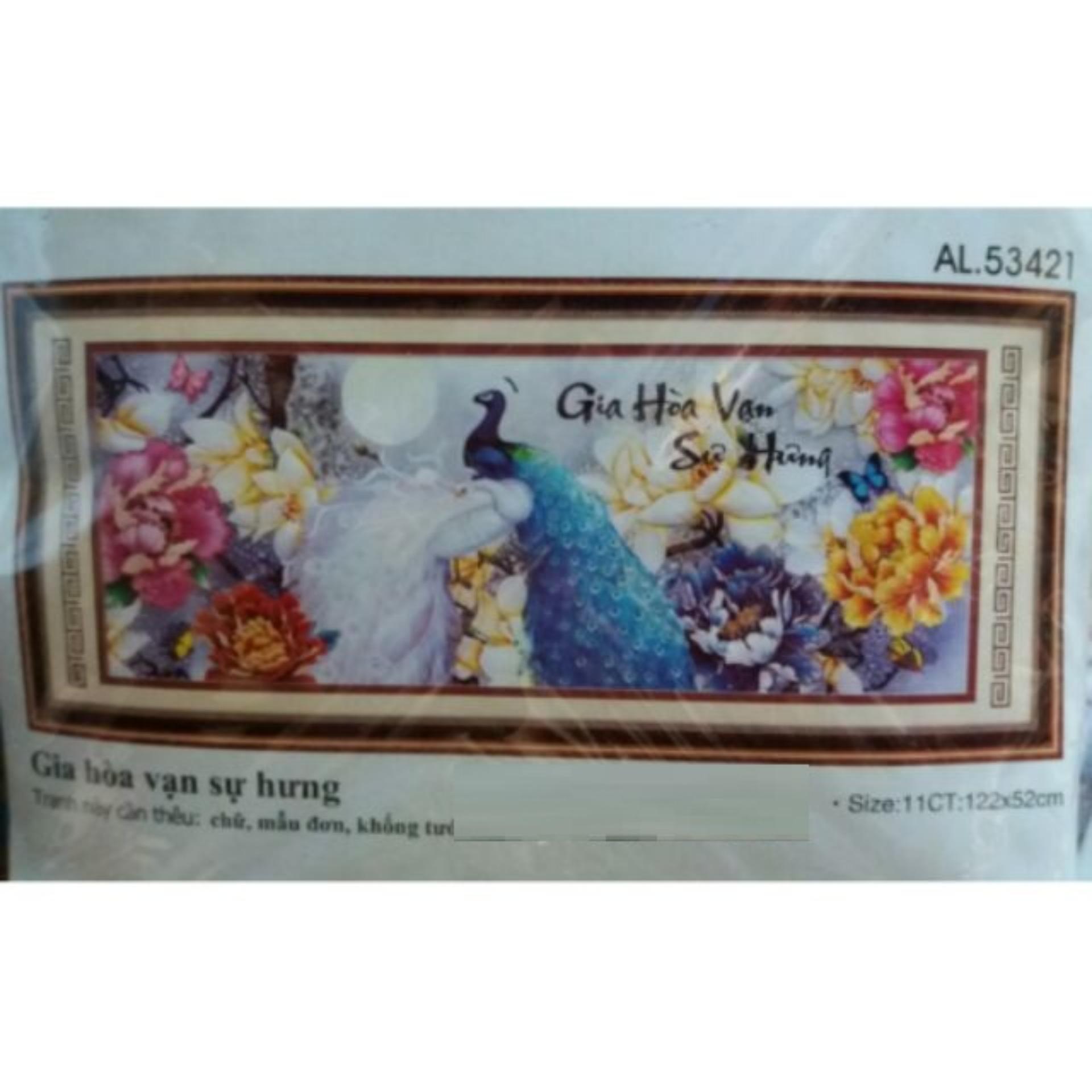 Tranh thêu chữ thập gia hòa vạn sự hưng AL53421-Siêu thị tranh thêu