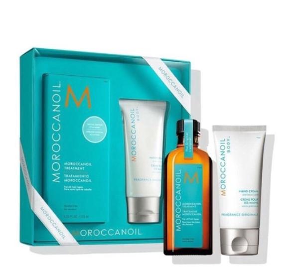 Combo Tinh dầu dưỡng tóc và Kem dưỡng da tay hương Moroccanoil 125ml + 75ml