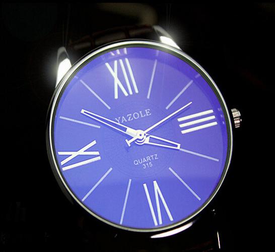 Đồng hồ nam dây da Yazole - YZ020 (Đen)