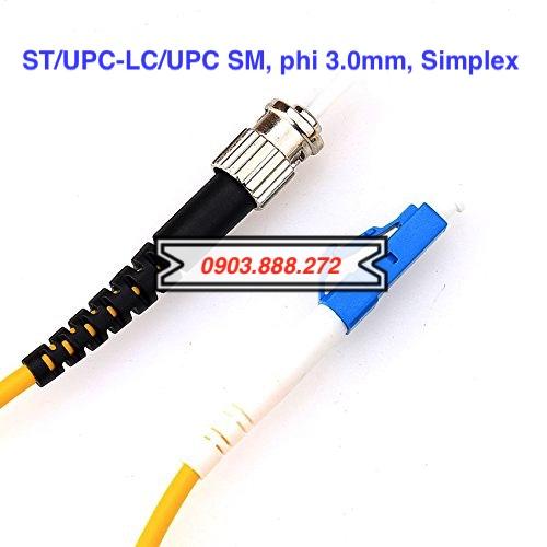 Dây nhảy quang Singlemode ST/UPC-LC/UPC phi 3.0mm Simplex - Chiều dài theo yêu cầu