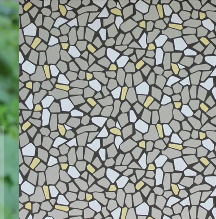 5 Mét Decal Dán Kính Mờ Khổ 45cm Có Sẵn Keo - Sỏi Đá Đen TK400