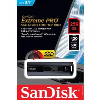 USB 3.2 SanDisk Extreme Pro CZ880 256GB 420MB/s (Đen) - Nhất Tín Computer