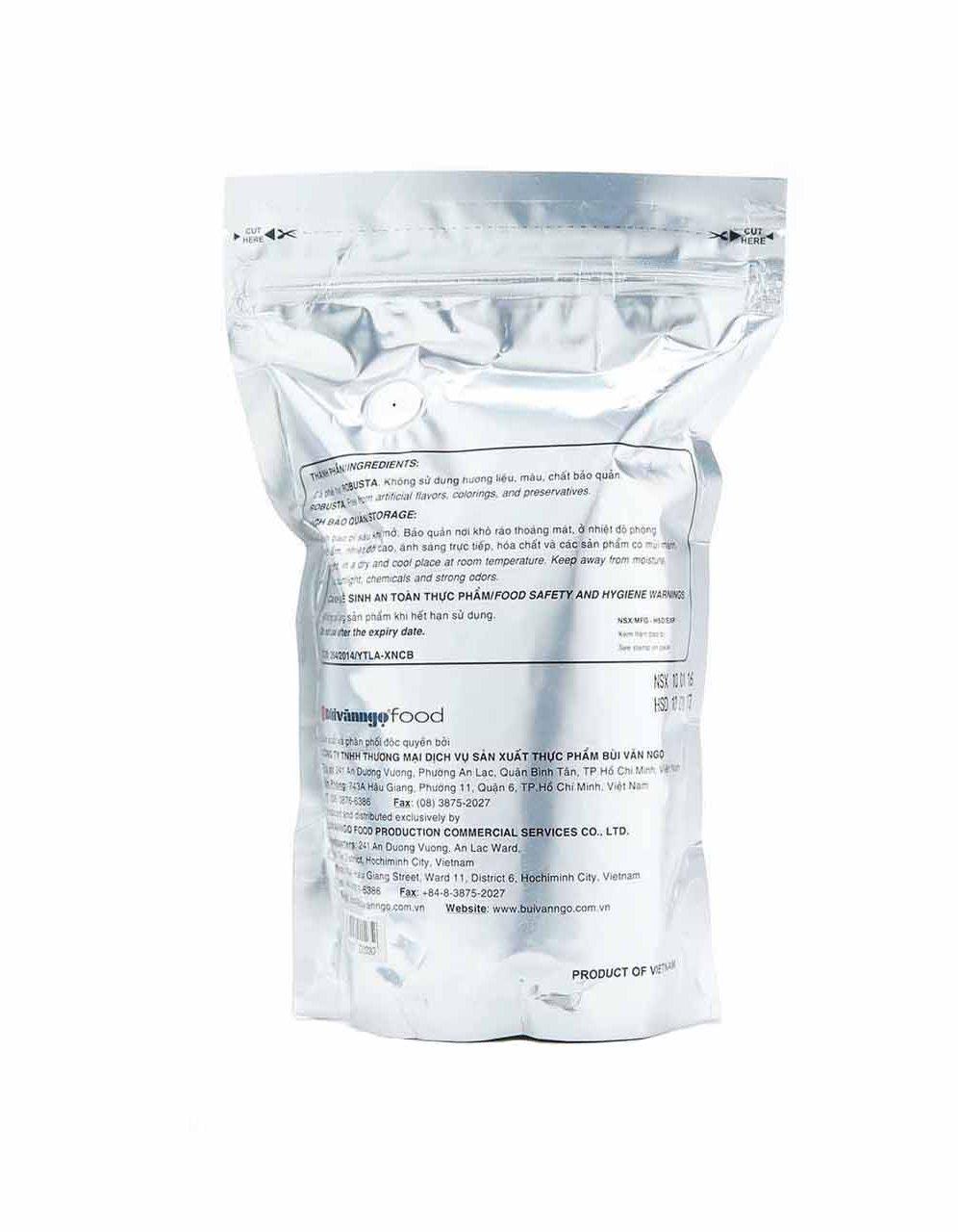 CÀ PHÊ HẠT RANG ROBUSTA BÙI VĂN NGỌ (250GR)