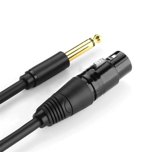 Cáp Mic 6.3mm sang XLR 8M Ugreen AV131-20722 (Đen)