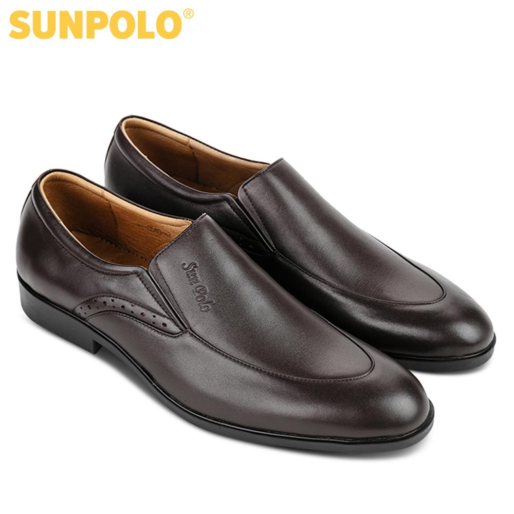 Men leather formal shoes (black, brown)