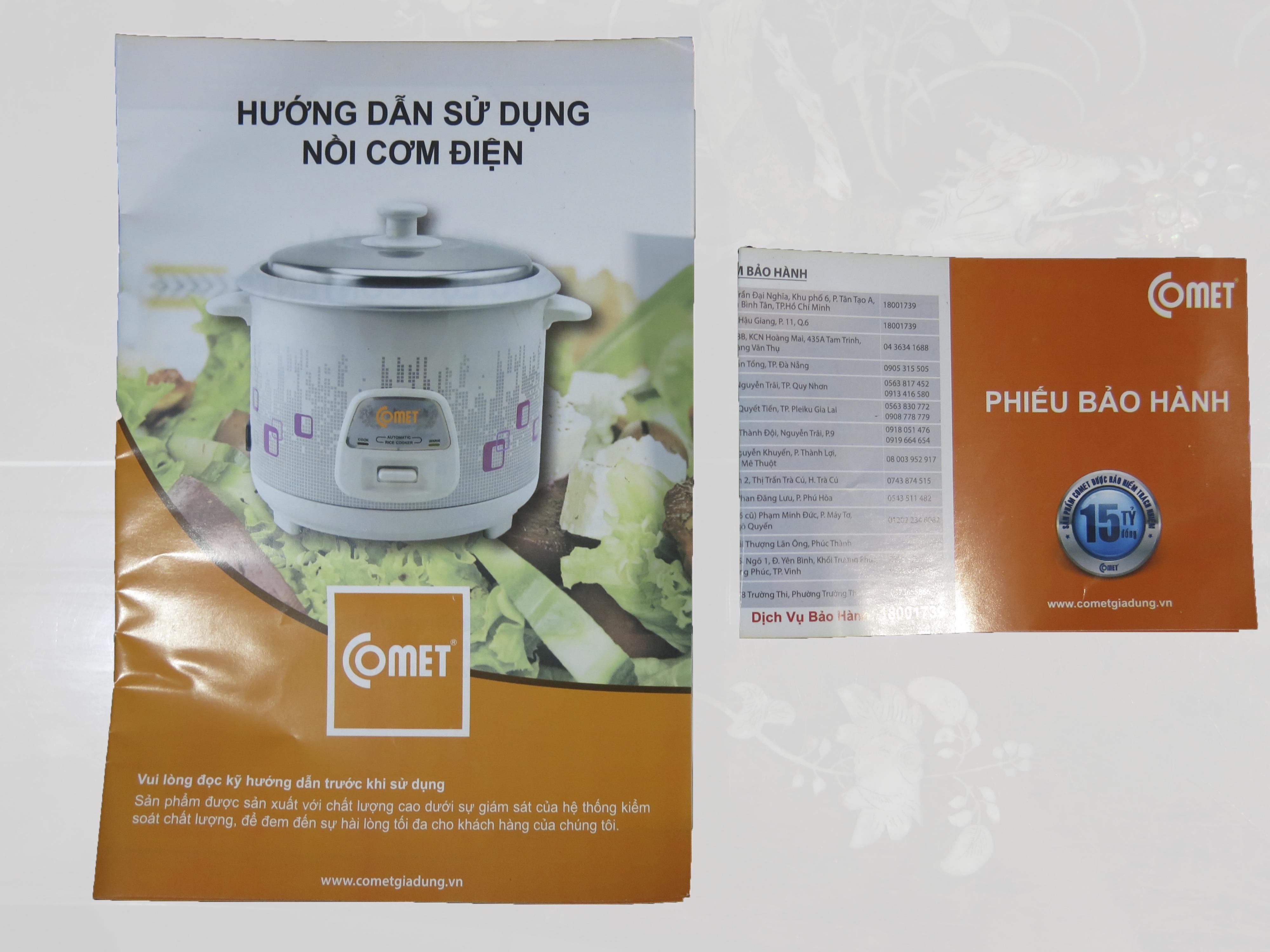 [HCM]Nồi cơm điện nắp rời Comet CM8019 18 Lít
