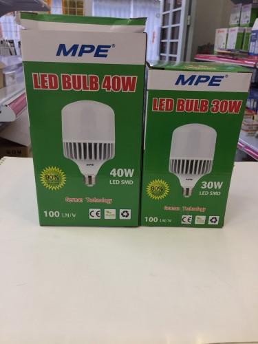 BỘ 01 BÓNG TRỤ MPE-30W + 01 BÓNG LED TRỤ MPE-40W - ÁNH SÁNG TRẮNG - HÀNG CAO CẤP