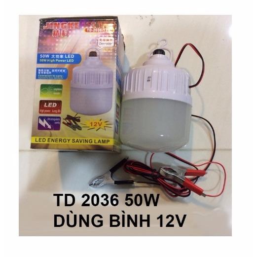Đèn Led Trụ 50W kín nước kẹp bình ắc quy 12V