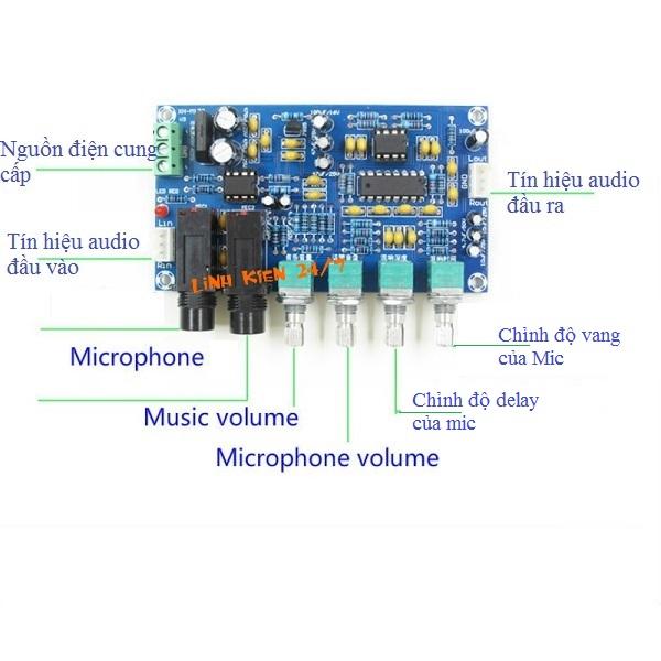 MẠCH ECHO KHUẾCH ĐẠI MICRO KARAOKE XH-M173