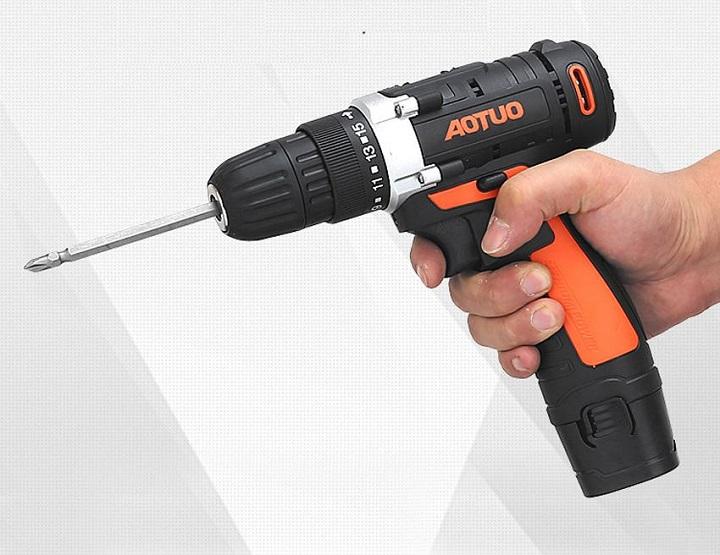 Máy khoan vặn vít không dây Aotuo 12V