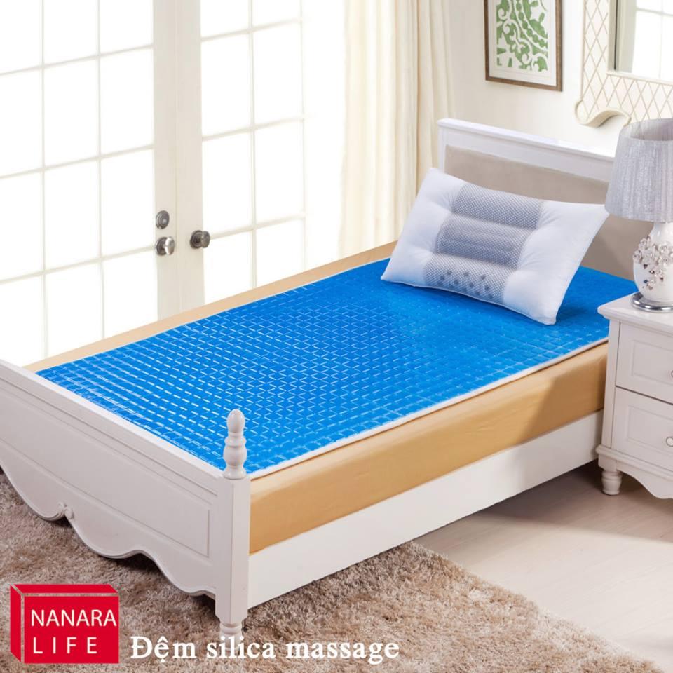 Đệm silica massage Nanara Life - Nhật Bản 60x90cm (Xanh da trời)