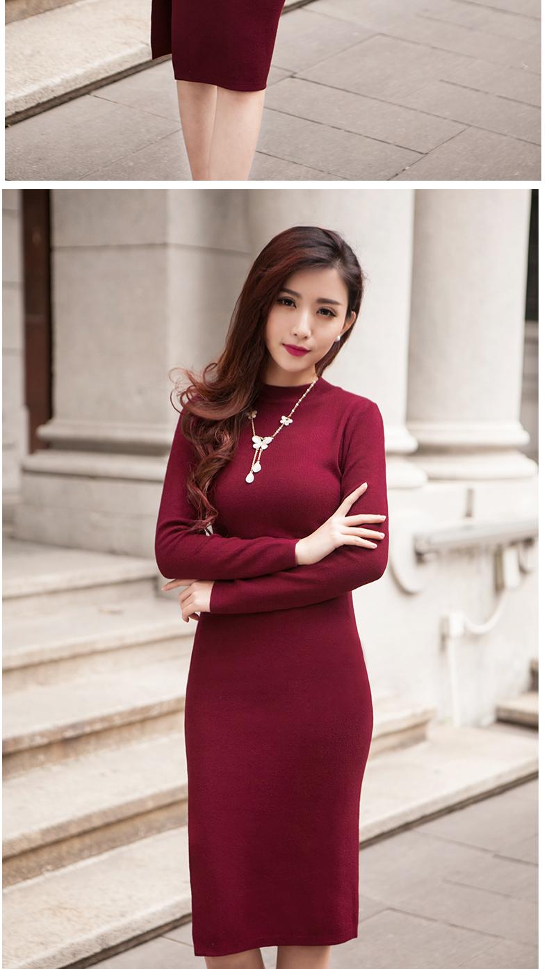 [HCM]VÁY BODY TAY DÀI  CỔ LỌ mys shop