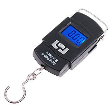 Cân mini xách tay A08 50kg kèm pin (Đen)
