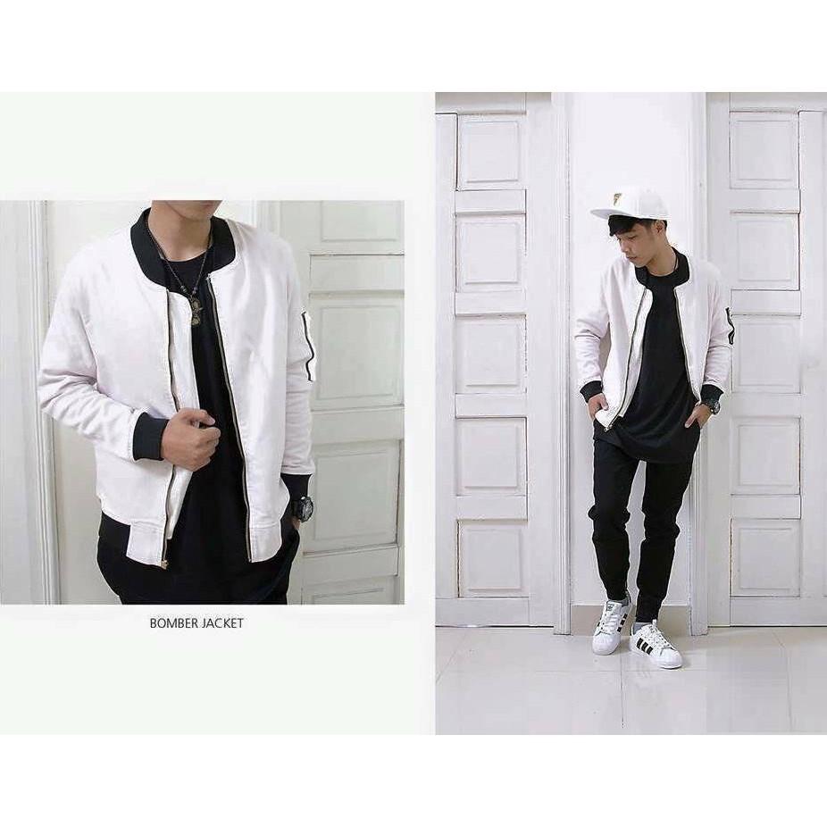 [HCM]Áo khoác bomber cho nam nữ B020 (Xám)