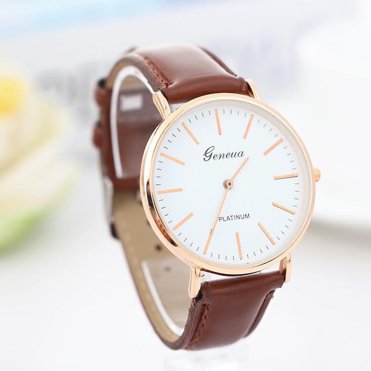 Đồng hồ nam dây da cao cấp thời trang mặt mỏng Geneva Q03
