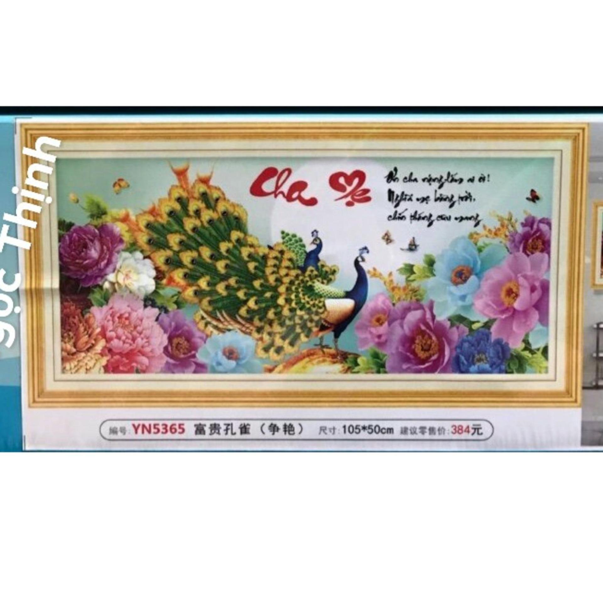 TRANH ĐÍNH ĐÁ CHA MẸ YN5365-KT 105X50