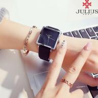 Đồng hồ nữ Julius Hàn Quốc JA-354 mặt vuông dây da thumbnail