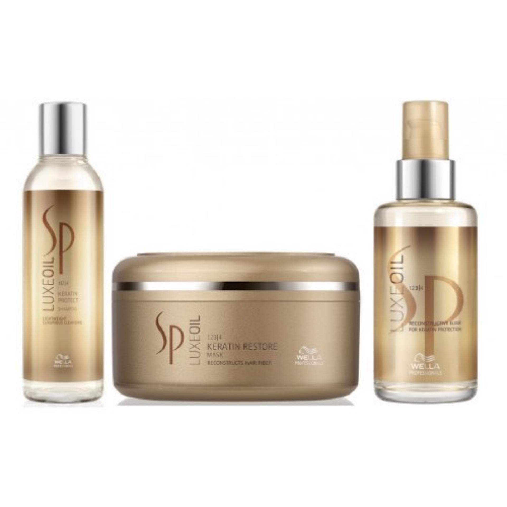Combo bộ sản phẩm chăm sóc tóc SP Wella Keratin phục hồi tóc hư tổn (BỘ NHỎ)