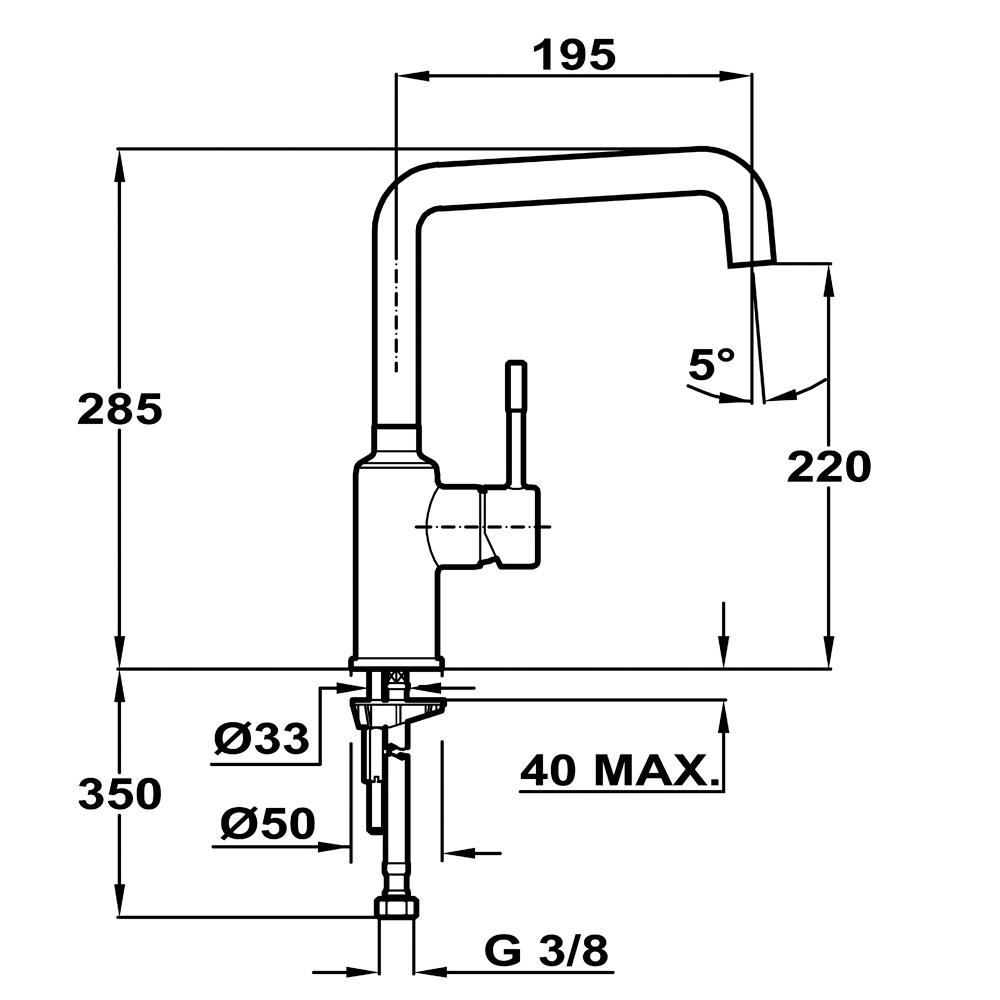 Vòi bếp cao vòi FRAME