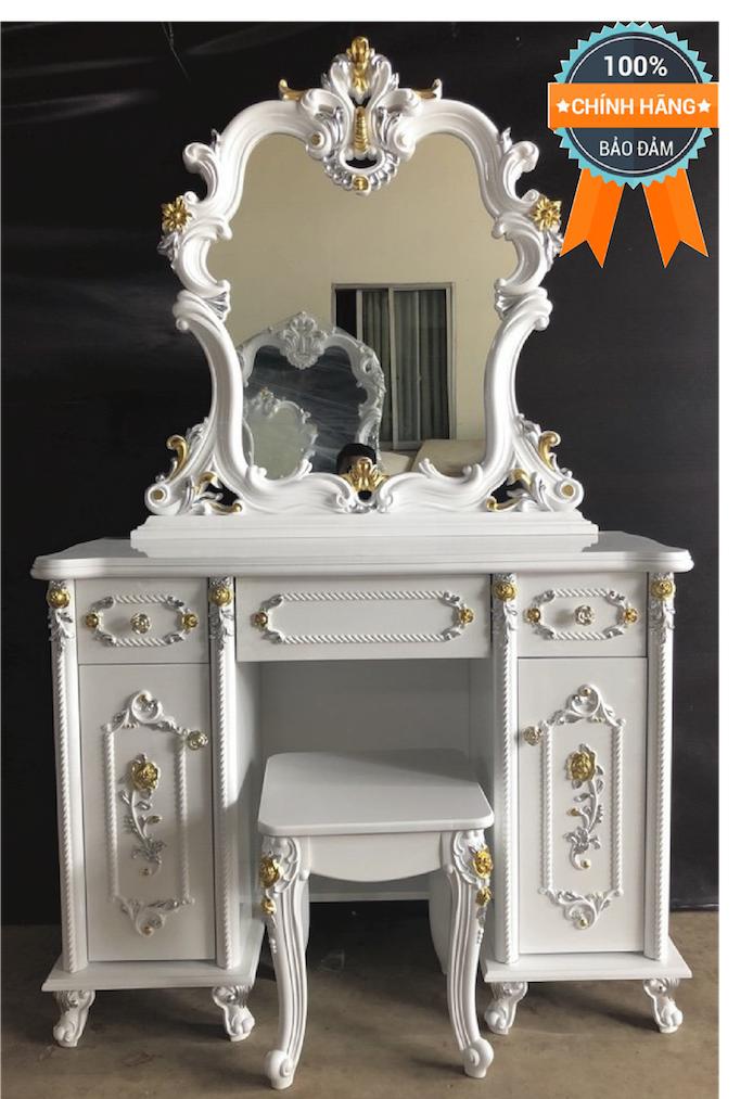 Bàn trang điểm cổ điển mạ vàng Mina Furniture MN-BP9905-T (1050*500*1500)