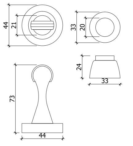 Hít cửa VICKINI 45135 có phản quang