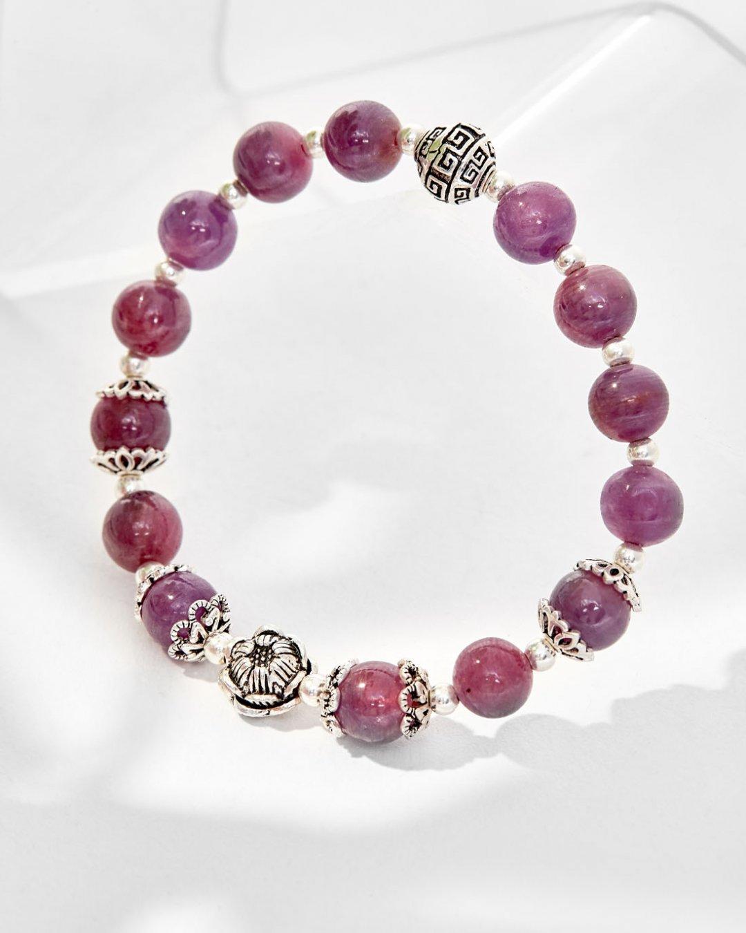 [HCM]Vòng Tay Ruby Charm Hoa Sen