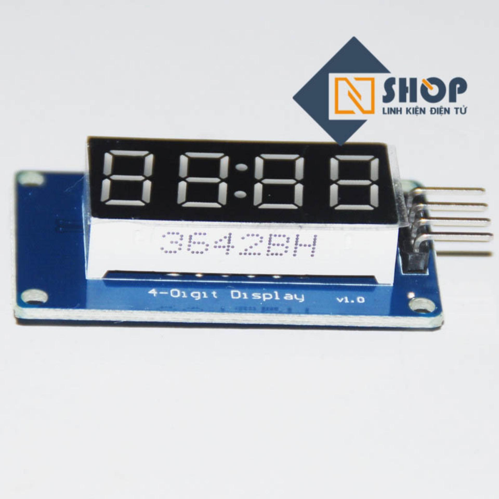 Mạch Hiển Thị 4 Led 7 Đoạn TM1637 (kiểu thời gian)