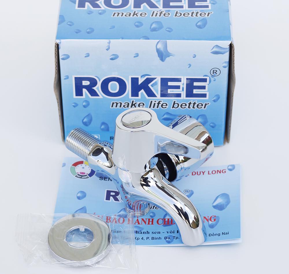 Củ sen lạnh nhà tắm Rokee RV460 (Trắng bạc)