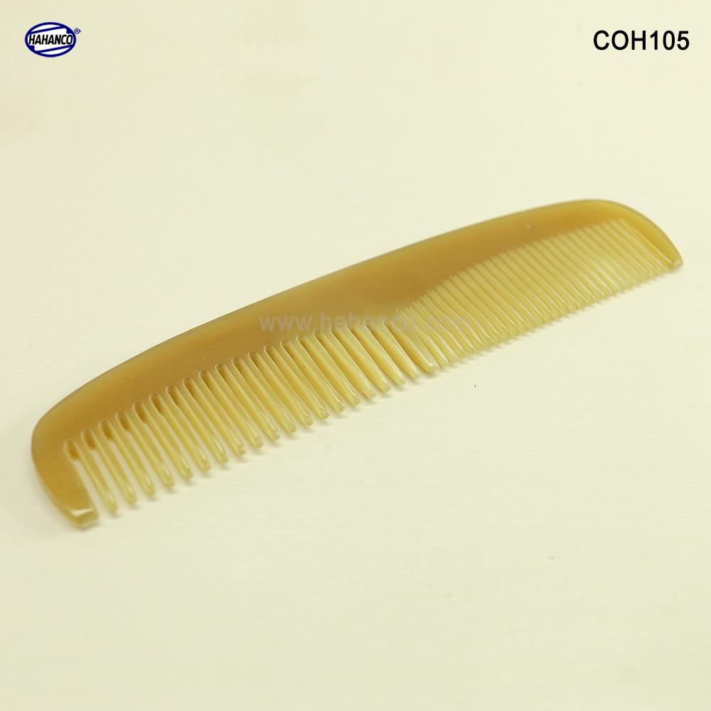Lược sừng bằng đầu xuất nhật - Mẫu lược 2 loại răng - Horn Comb of HAHANCO - COH105