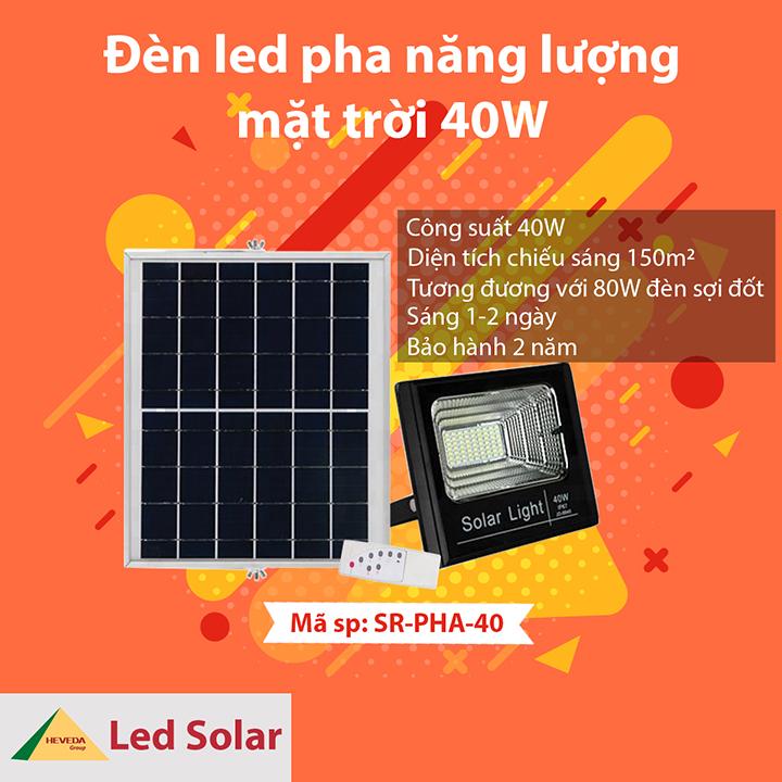 Đèn chiếu sáng năng lượng mặt trời 40W