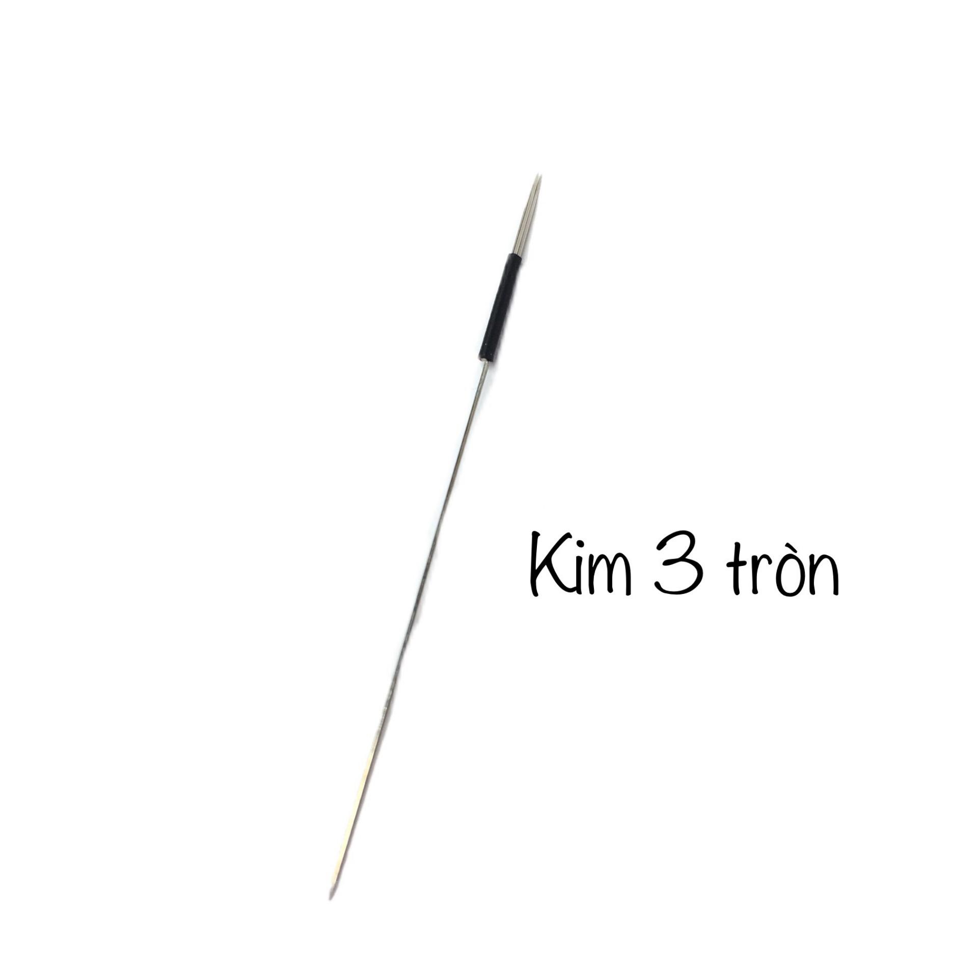 [HCM]Kim 3 tròn 0.35 - Kim phun xăm thẩm mỹ (gói 100 kim)  ( Dụng cụ phun xăm thẩm mỹ )