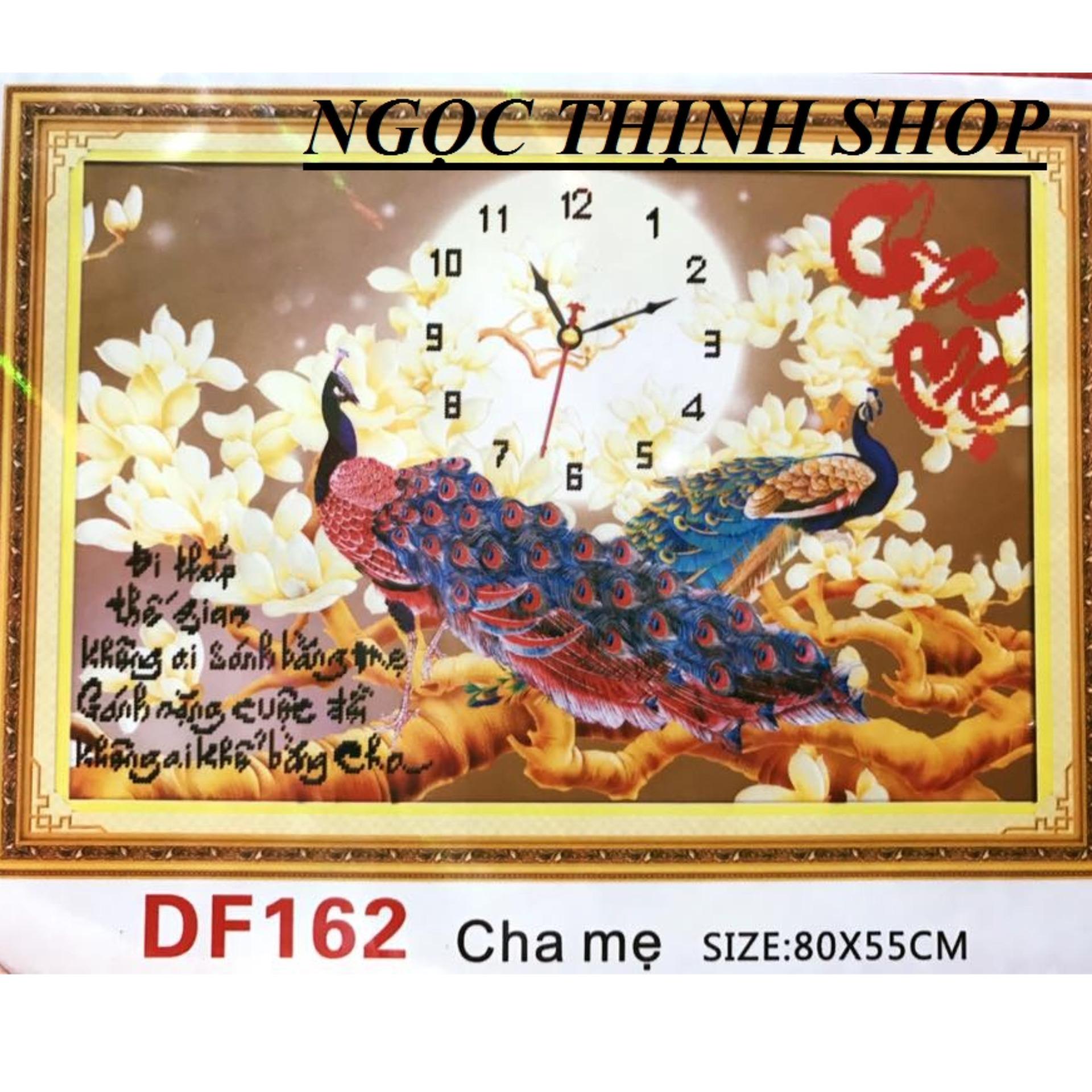 Tranh đính đá cha mẹ df162-80x55cm