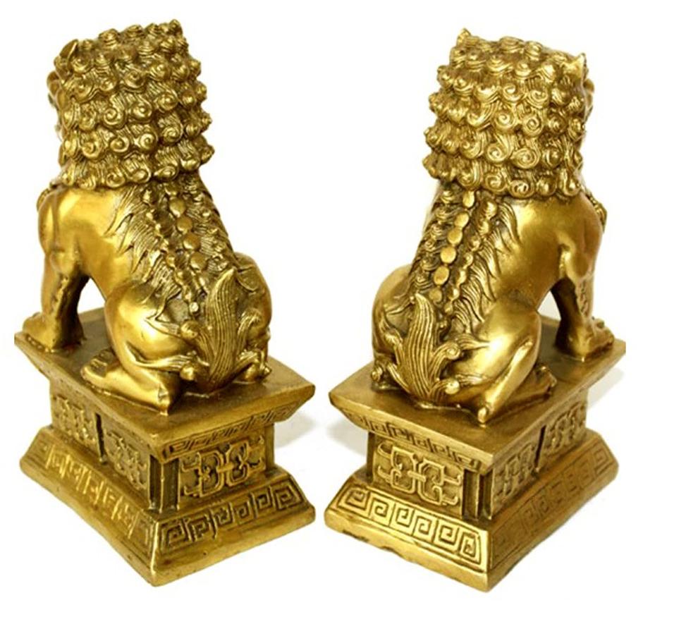 Tượng đôi con Nghê bằng đồng thau cỡ trung