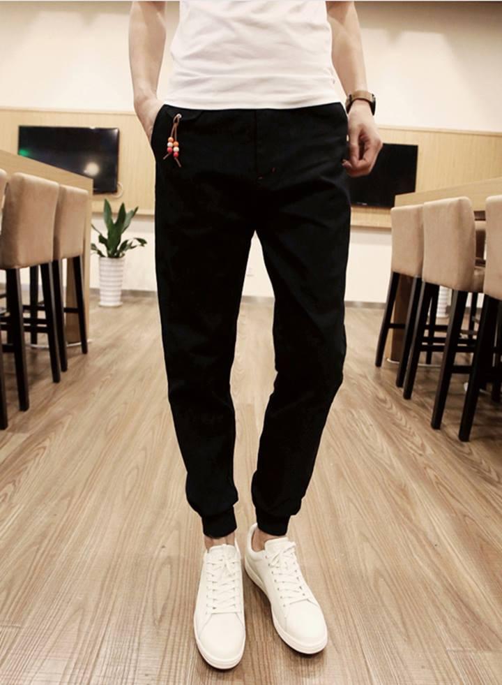 Quần jogger kaki bo gấu