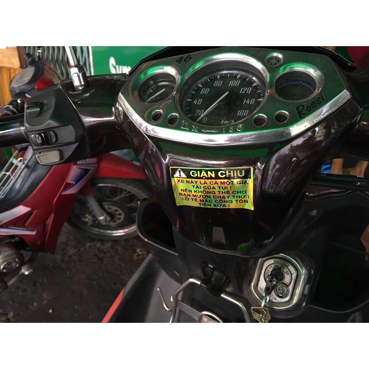 Bộ 4 decal tem xe GIẬN CHỊU - HẾT SỨC THÔNG CẢM