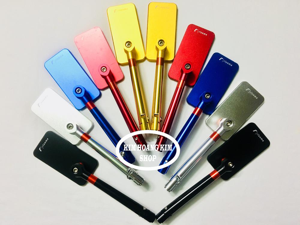 Kính chiếu hậu xe máy kiểu iphone (màu Đen) 1 cặp