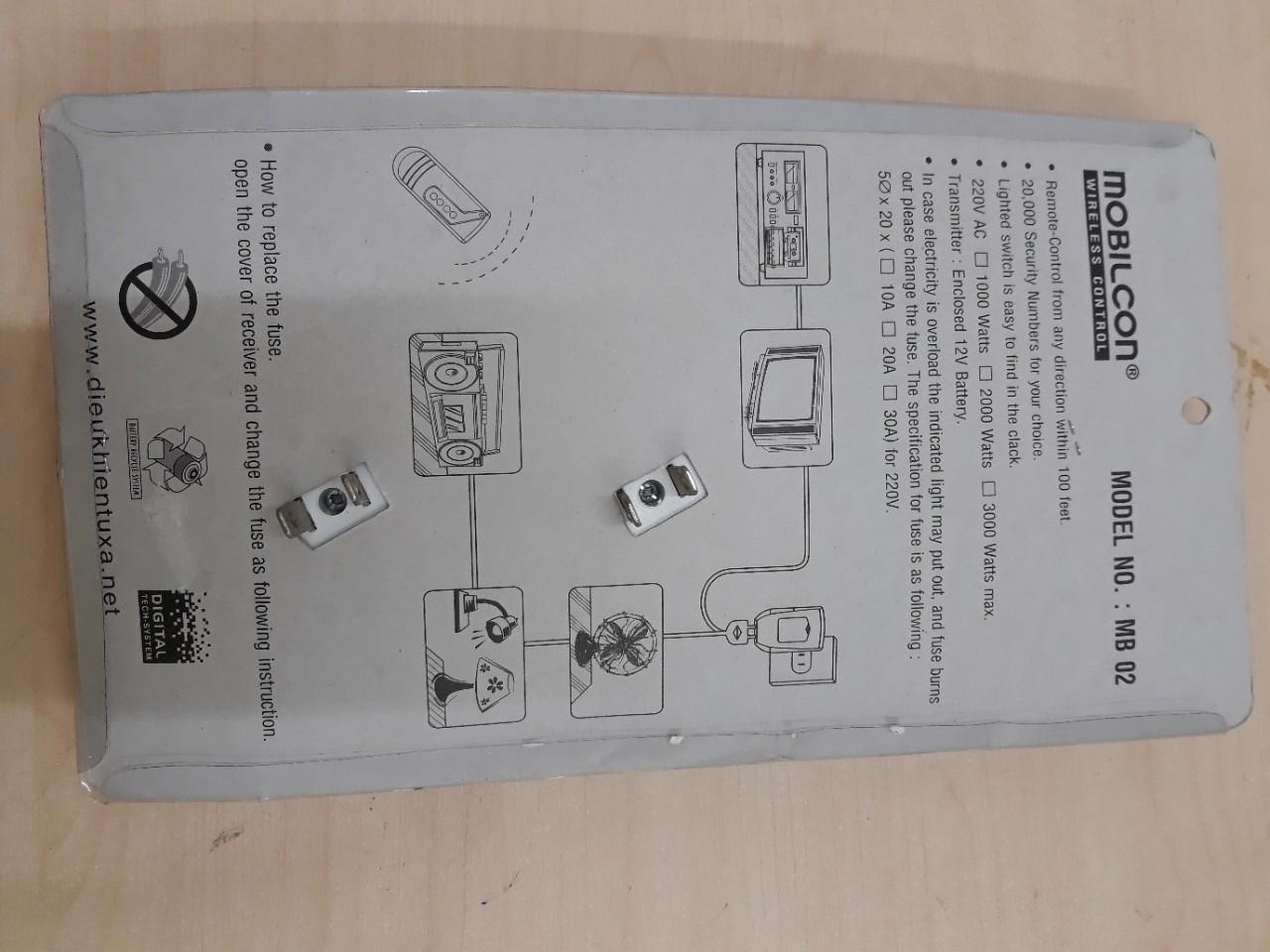 Ổ cắm điều khiển từ xa 2 lệnh 220v