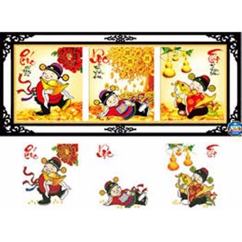 Tranh đính đá Phúc lộc thọ