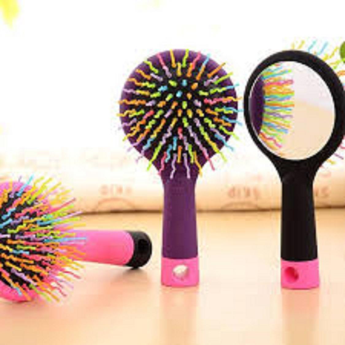 [HCM]Lược Chải Tóc Rối Rainbow Có Gương