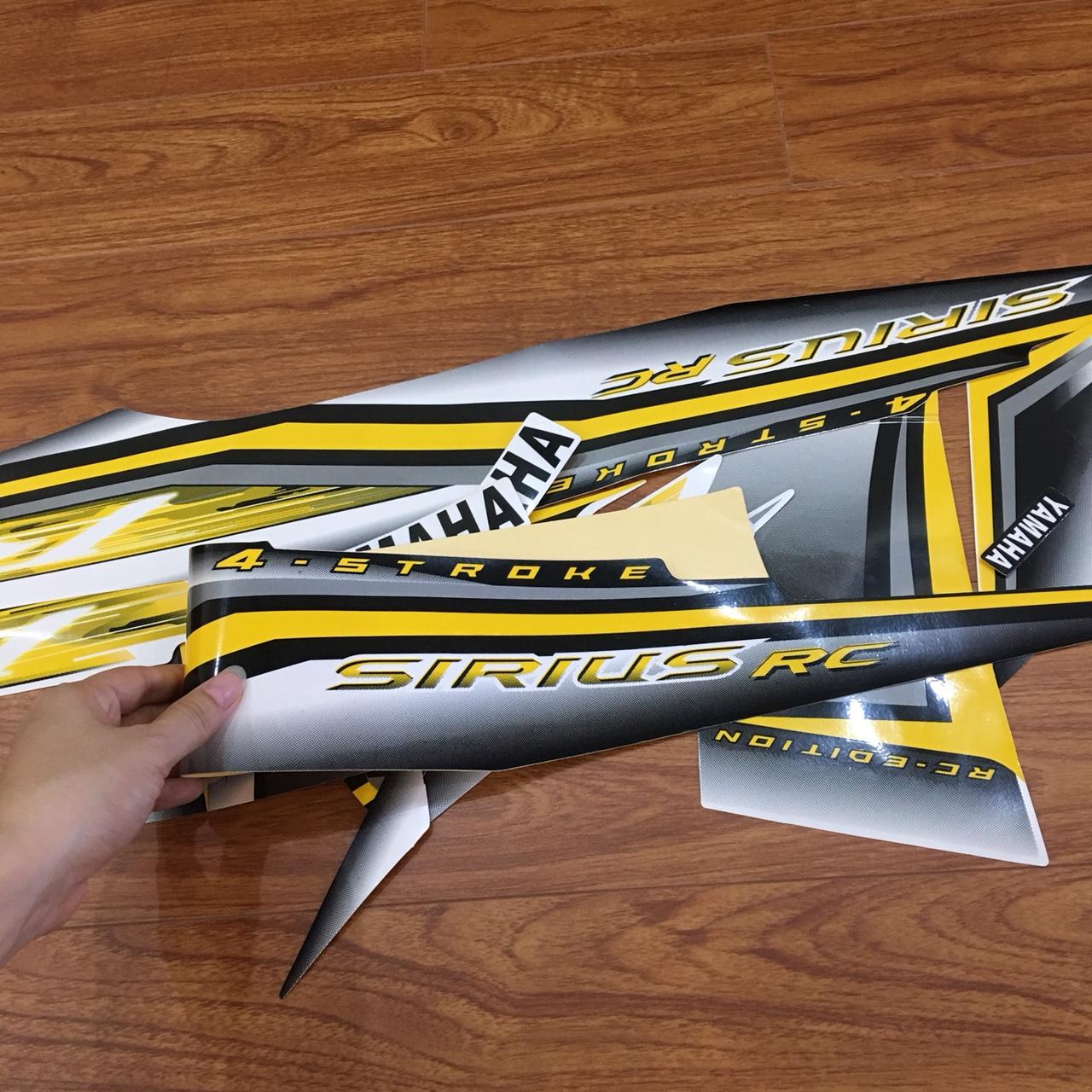 [KHUYẾN MẠI lỚN] Trang trí xe như mới bộ tem Sirius RC vàng đen mẫu mới toanh OX40-vangden-CPC