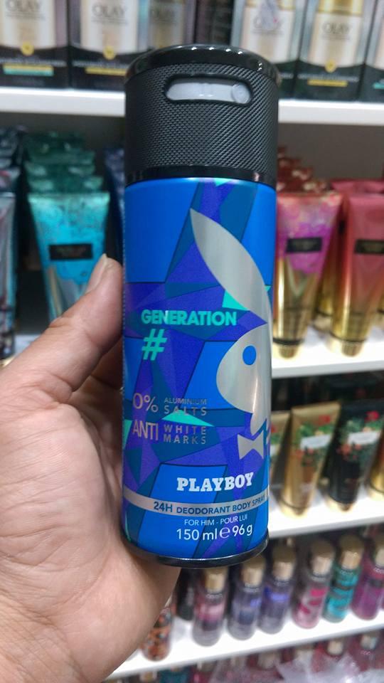 Xịt khử mùi toàn thân Playboy Generation Anti White Marks 150ml