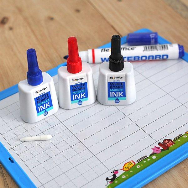 Combo 6 Bình mực bút lông bảng FlexOffice FO-WBI02