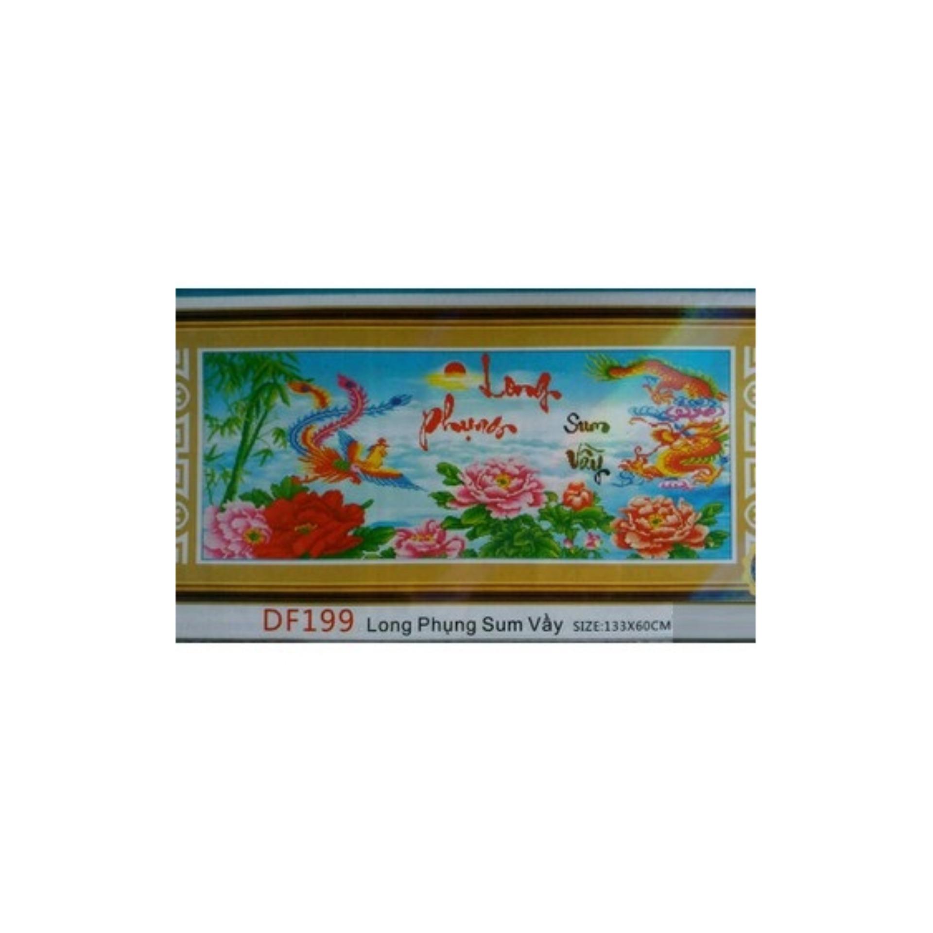 Tranh đính đá long phụng sum vậy DF199-Ngọc Thịnh