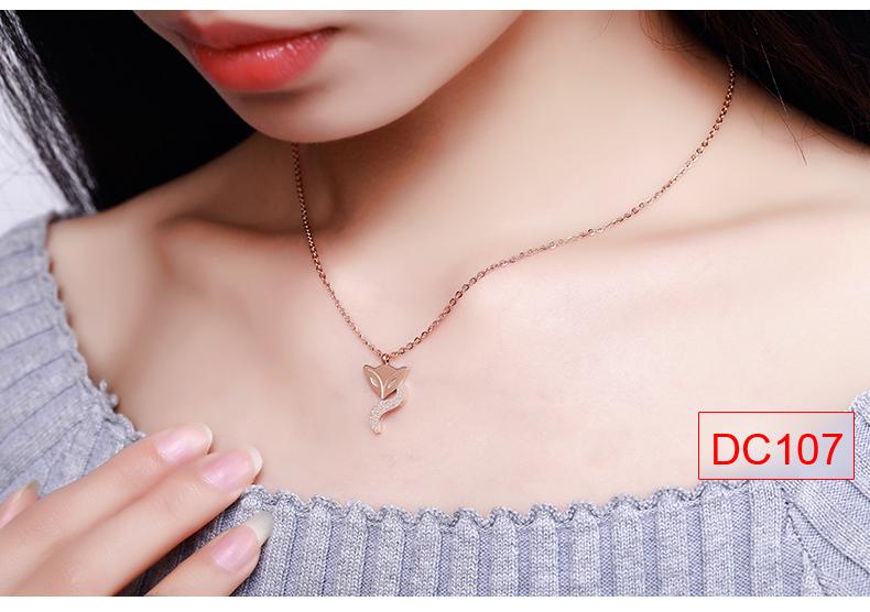 [HCM]Dây chuyền Titan cáo Ali mạ cát DC107 (Màu Đồng)