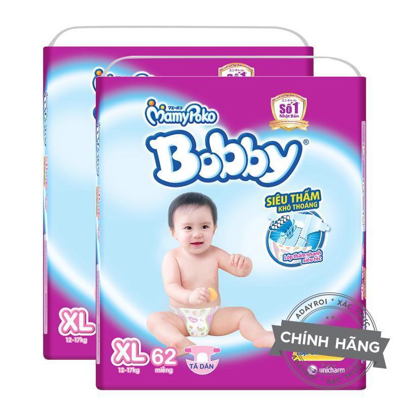 [HCM]Tã dán Bobby Fresh siêu mỏng XL62 TA127